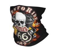 Multifunctional Headwear Route 66 Chopper Motorcycle Riders Bandana Neck Gaiter Vintage American Sign Mask Scarf Multi-use Headband Hiking for Men