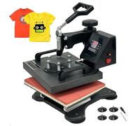 Multifunctional Heat Press Machine, 30×25cm Professional HeatPress 1000W, 360 Degree Swivel Heat Press Machine for T Shirt Mug Plate Bag Mouse Pad More