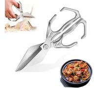Multifunctional Heavy-Duty Kitchen Shears, 2 in 1 Heavy Duty Stainless Steel Cooking Shears with Ergonomic Handle, Kitchen Scissors All Purpose with Walnut Cracker, for Cutting Food, Fish, Meat