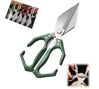 Multifunctional Heavy-Duty Kitchen Shears, 2 in 1 Multifunctional Heavy-Duty Kitchen Shears, High-Carbon Steel Culinary Shear for Chicken, Meat, Seafood, Bone Cutting (Green)