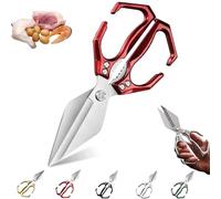 Multifunctional Heavy-Duty Kitchen Shears, Interactk Kitchen Scissors for Food,Sharp Stainless Poultry Scissors Heavy Duty Cut Bone for Chicken, Meat, Seafood Cutting