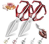 Multifunctional Heavy-Duty Kitchen Shears, Interactk Kitchen Scissors for Food,Sharp Stainless Poultry Scissors Heavy Duty Cut Bone for Chicken, Meat, Seafood Cutting