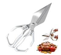 Multifunctional Heavy Duty Kitchen Shears, Kitchen Scissors with Walnut Cracker, Sharp Stainless Steel Metal Meat Scissors with Ergonomic Handle Kitchen Shears for Chicken, Bone, Meat, Seafood