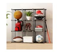 Multifunctional Helmet Shelf Wire Grid Storage For Football Helmets Stackable For Home & Retail Closet Organizer & Storage Solution(5 grids)