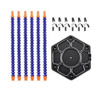 Multifunctional Helping Hands with 6 Flexible Gooseneck Metal Arms Heavy Duty Base with Solder Spool Holder Dispenser