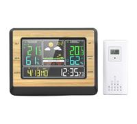 Multifunctional High Precise Digital Weather Monitor with Temperature Humidity Monitor and Barometric Pressure Sensors Indoor Outdoor Weather Forecasting Station