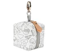 Multifunctional Holder Bag PU Leather Case Waterproof Storage Container Holds 2 Pacifiers Waterproof with Clip Gift