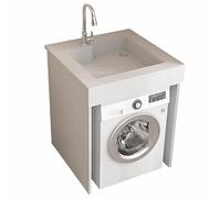 Multifunctional Integrated Sink Cabinet Stylish Bathroom Vanity with Over-Counter Faucet Storage Shelf Ideal for Small Spaces Sizes 70 * 60cm