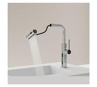 Multifunctional Intelligent Digital Display Kitchen Sink Faucet - Copper Water Outlet Stylish Waterfall Design for Mock Exams and Daily Use Easy Installation Durable and Efficient