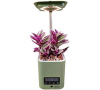Multifunctional Intelligent Flower Pot,Indoor Desktop Green Planting Flowerpot,Desktop Hydroponics Growing Garden,with Bluetooth Speaker,Adjustable Plants LEDGrow Light,humidifier (White)