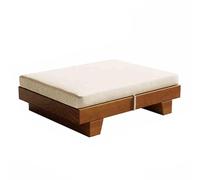 Multifunctional Japanese Wooden Coffee Table Rectangular Tea & Meditation Altar Table Low Floor Stool for Sitting (45×35×10CM)