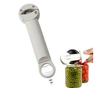 Multifunctional Jar Opener Retractable Open Sesame 6 in 1 Tool UK White Manual Can Opener Stainless Steel Vial Openers Adjustable Bottle Openers for Weak Hands Seniors Arthritis Daily Life