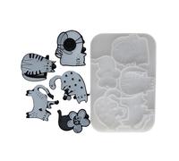 Multifunctional Jewellery Silicone Moulds, Cat Shape, Pendant Moulds, Silicone Keychain Moulds for Resin Earrings and Pendants, Easy to Release Mould