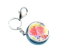 Multifunctional Keychain Pills Box with Sealed Compartment Moistures-Proof Medicines Dispenser Case Holder Commuters Accessory