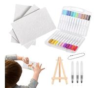 Multifunctional Kids Painting Set - 3D Drawing, Canvas Size, Sponge Water Brush Crafts, 12 Color Art Tools | Kids Adults Birthday Friends Colleagues Creative Drawing Craft Activity Fun Educational