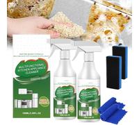 Multifunctional Kitchen Appliance Cleaner Spray - Heavy Duty Enzyme Degreaser for Stove, Oven, Microwave & Cooktop - Lifts Grease & Baked-On Food (2, Set)