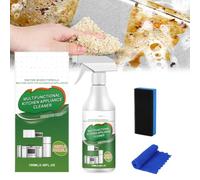 Multifunctional Kitchen Appliance Cleaner Spray - Heavy Duty Enzyme Degreaser for Stove, Oven, Microwave & Cooktop - Lifts Grease & Baked-On Food (Set, 1)
