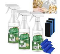Multifunctional Kitchen Appliance Cleaner Spray - Heavy Duty Enzyme Degreaser for Stove, Oven, Microwave & Cooktop - Lifts Grease & Baked-On Food (3, Set)