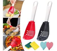 Multifunctional Kitchen Cooking Spoon, Arithmeticn Multifunctional Cooking Spoon, Multifunctional Kitchen Spoon, Skimmer Slotted Spoon Kitchen Tool for Cooking, Grating (2PC-A)