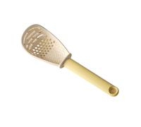 Multifunctional Kitchen Cooking Spoon - Slotted Draining Spoon for Rice, Mashing Potatoes, Baby Food & Stirring with Ergonomic Handle (3-in-1 Design) (Yellow)
