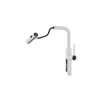 Multifunctional Kitchen Mixer Tap Pull Out Three Mode Waterfall Faucet with Intelligent Digital Display All Copper Construction for Hot & Cold Water Elegant White Finish