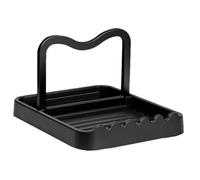 Multifunctional Kitchen Utensil and Pot Lid Organizer Rack Durable Stable Countertop Spoon Rest Holder for Stovetop Cooking (A, 28.5x13.8x2cm)