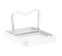 Multifunctional Kitchen Utensil and Pot Lid Organizer Rack Durable Stable Countertop Spoon Rest Holder for Stovetop Cooking (C, 28.5x13.8x2cm)