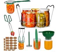 Multifunctional Kitchen Utensil Set, Canning Tools with Non-Slip Jar Lifter for Safe Heat-Resistant Food Preservation, for Home Canning Enthusiasts