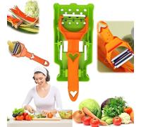 Multifunctional Kitchenware Set, 2 in 1 Multi Cutter and Julienne Set with Grating Plate, Julienne Peeler Vegetable Peeler Great for Orange Lemon Cabbage Potato