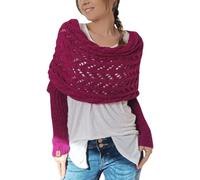 Multifunctional Knitted Cable Sweater with Sleeves | Crochet Pattern Scarf Wrap