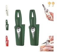 Multifunctional Labor-Saving Kitchen Shear, Spring Assisted Kitchen Shears with Holder, Stainless Steel Shears for Home Chefs, for Chicken BBQ, Meat with Bones (Green,2pcs)