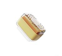 Multifunctional Laundry Soap Box with Sponge Roller for Bar Soap Dispenser, Portable Soap Holder with Quick Drainage Tray, Compatible with Most So(Yellow)