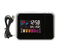 Multifunctional LCD Color Screen Electronic Alarm Clock Projection Weather Clock
