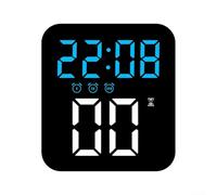 Multifunctional LED Silent Alarm Clock with Adjustable Brightness Countdown Timer Suitable for Wall Mount or Desk (A)