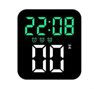 Multifunctional LED Silent Alarm Clock with Adjustable Brightness Countdown Timer Suitable for Wall Mount or Desk (B)