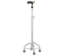 Multifunctional, Lightweight, Adjustable for The Elderly, Large Four-Legged Telescopic Cane(Silver,Large Four Legged)