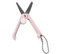 Multifunctional Lightweight Mini Folding Scissors, Hand Art Tool Pocket Size Scissors Art Supplies(Pink)