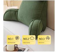 Multifunctional Lumbar Pillow with Neck Support Corduroy Fabric Ergonomic Design Removable Washable High Elastic PP Cotton for Office Home Use (black,M)