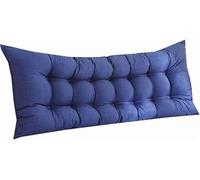 Multifunctional Lumbar Support Pillow Cushioned Backrest for Bed Sofa and Chaise Longue Reading & Sleeping Pillow (Blue 140x50x10cm)