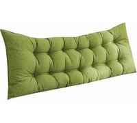 Multifunctional Lumbar Support Pillow for Bed Sofa & Chaise Longue - Cushioned Backrest for Reading & Relaxation Green 190x50x10cm