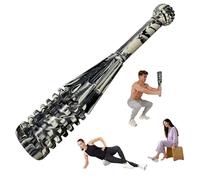 Multifunctional Macebell with Built-in Massage Ball and Foam Roller, Full Wrap Camouflage Rubber Coated Mace Bell for Strength Training, Functional Fitness,