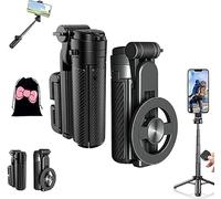 Multifunctional Magnetics Selfie Stick, 4-in-1 Multifunctional 360° Rotation Magnetic Selfie Stick, for Phone, with Wireless Bluetooth Remote (Magnetic&Magnetic)
