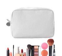 Multifunctional Makeup Bag - Lightweight and Portable Cosmetic Case with Zip for Women, for Camping, Beach, Gym, Work and Daily Use, Black/White, Consulte la descripción, See description