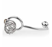 Multifunctional Male Chastity & Cock Cage with Anal Plug Male Chastity Device Male Hollow Penis Cages Sex Toy Adult Sex Toys BDSM Bondage for Man Penis Exercise 50mm