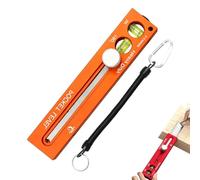 Multifunctional Marking Level Ruler,Drilling Positioning Ruler with Spirit Level,Adjustable Cabinet Hardware Jig,Marking Gauge Tools for Woodworking,Cabinet Drawer Door Hole Drilling Rulers (Orange)
