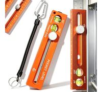 Multifunctional Marking Level Ruler with Adjustable Angle Finder & Bubble Level, 3-in-1 Precision Scribing Tool, Foldable Levels Ruler for Woodworking, Multi-Angle Measuring & Marking Tool (Orange)