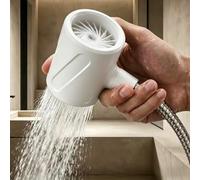 Multifunctional Men's Hygiene Shower Nozzle,Full Cleaning Massage Sprayer,2-in-1 Dog Cat Foot Wash Tool,Powerful Shower Head (White)