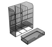 Multifunctional Mesh Desk nizer | Large Storage Holder | Stylish Desktop Stationery Caddy for Home Office & School Supplies