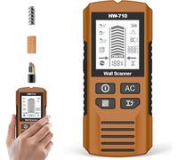 Multifunctional Metal Detector, Handheld Scanner, High-Definition Digital Display, with 1 6F22 Battery, Detecting Metal, Cable, and Wood(Yellow)
