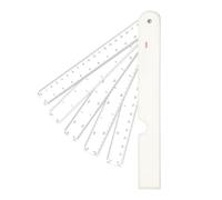 Multifunctional Metric Scale Ruler Folding Engineering Ruler Fan Shaped Scale for Architecture Quilting and Sewing Ergonomic Handle